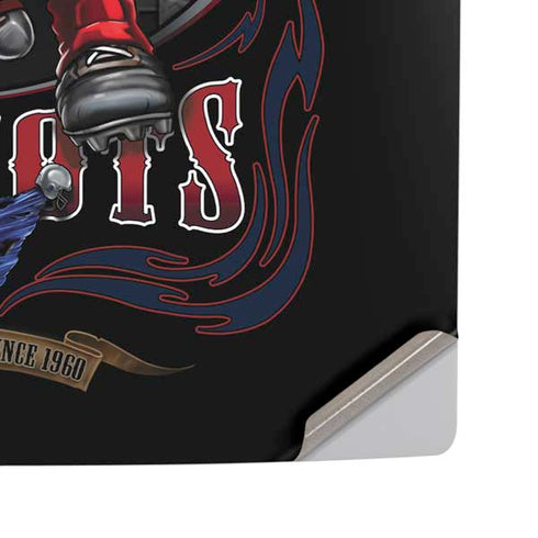 Liquid Blue NFL New England Patriots Running Back PS5 Pro Disk Console Skin