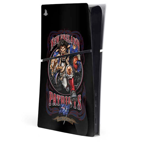 Liquid Blue NFL New England Patriots Running Back PS5 Slim Digital Edition Console Skin