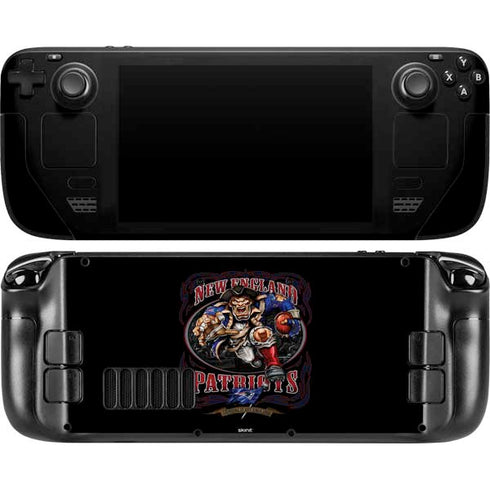 Liquid Blue NFL New England Patriots Running Back Steam Deck Handheld Gaming Computer OLED Skin