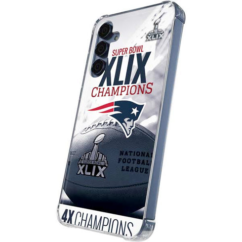 NFL New England Patriots Super Bowl Champs Galaxy A35 5G Clear Case