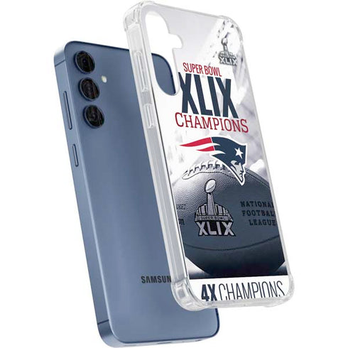 NFL New England Patriots Super Bowl Champs Galaxy A35 5G Clear Case