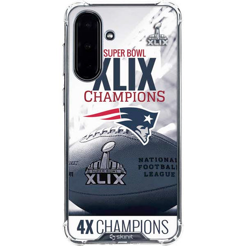 NFL New England Patriots Super Bowl Champs Galaxy A36 5G Clear Case