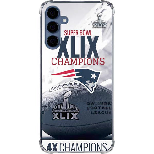 NFL New England Patriots Super Bowl Champs Galaxy A55 5G Clear Case