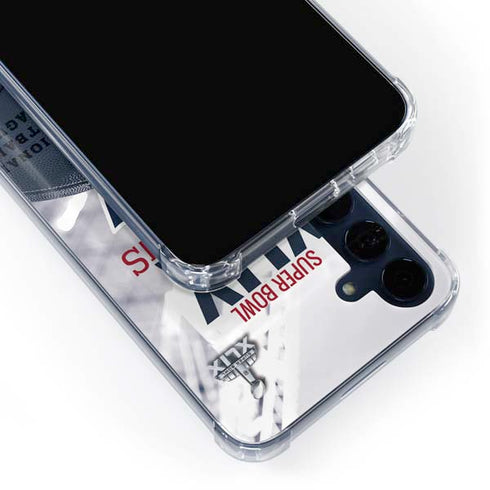 NFL New England Patriots Super Bowl Champs Galaxy A55 5G Clear Case
