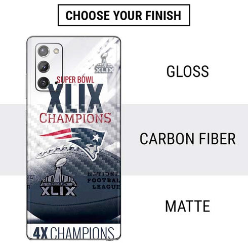 NFL New England Patriots Super Bowl Champs Galaxy Note20 5G Skin