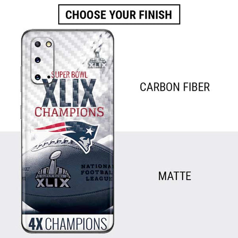 NFL New England Patriots Super Bowl Champs Galaxy S20 Skin