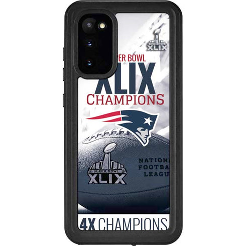 NFL New England Patriots Super Bowl Champs Galaxy S20 Waterproof Case