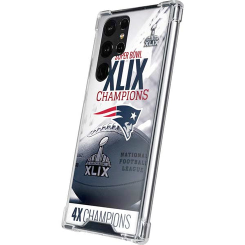 NFL New England Patriots Super Bowl Champs Galaxy S23 Ultra Clear Case