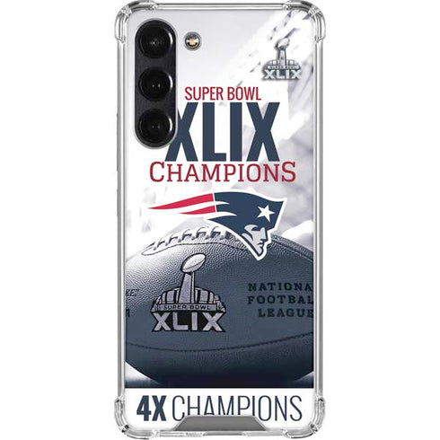NFL New England Patriots Super Bowl Champs Galaxy S24 FE Clear Case