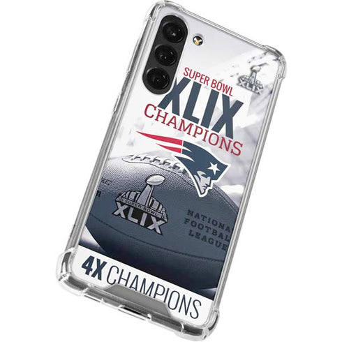 NFL New England Patriots Super Bowl Champs Galaxy S24 FE Clear Case