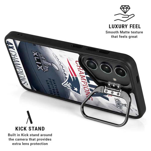 NFL New England Patriots Super Bowl Champs Galaxy S25 Plus Kickstand Case