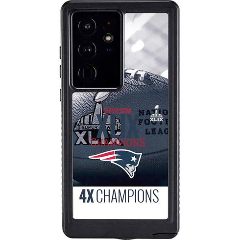 NFL New England Patriots Super Bowl Champs Galaxy S24 Ultra Waterproof Case