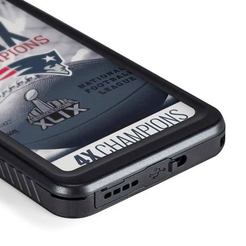 NFL New England Patriots Super Bowl Champs Galaxy S24 Waterproof Case