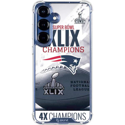 NFL New England Patriots Super Bowl Champs Galaxy S25 Clear Case