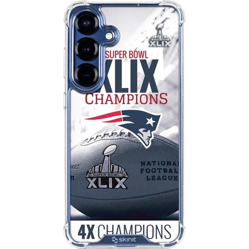 NFL New England Patriots Super Bowl Champs Galaxy S25 Plus Clear Case