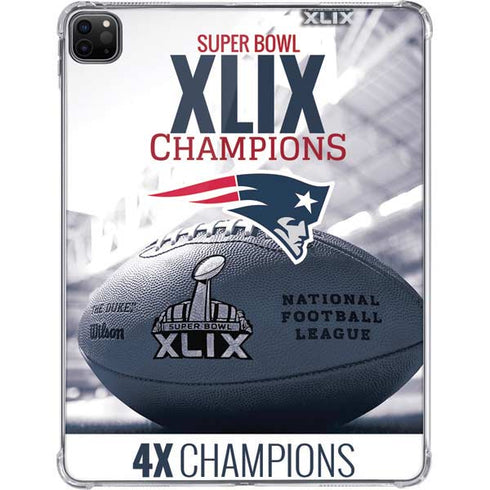 NFL New England Patriots Super Bowl Champs iPad Pro 11in (2024) Clear Case