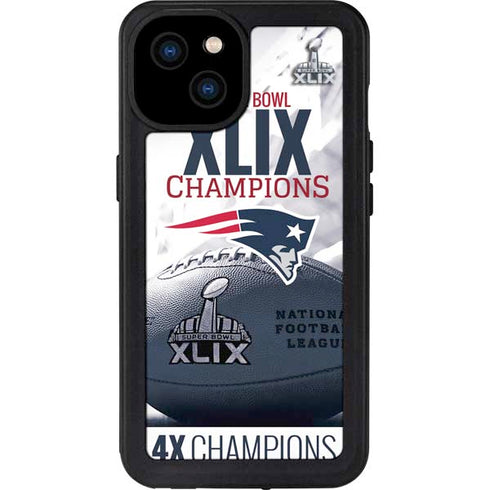 NFL New England Patriots Super Bowl Champs iPhone 15 Plus Waterproof Case