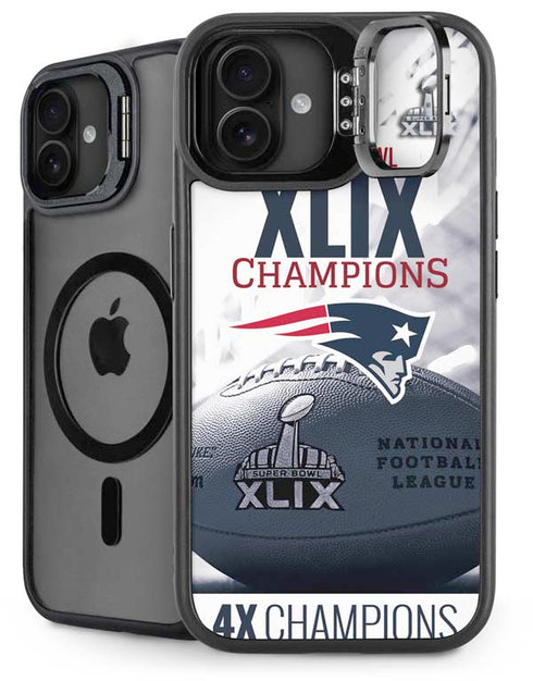 NFL New England Patriots Super Bowl Champs iPhone 16 Kickstand Case