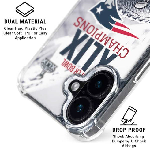 NFL New England Patriots Super Bowl Champs iPhone 16 MagSafe Case