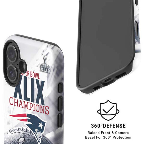 NFL New England Patriots Super Bowl Champs iPhone 16 Magsafe Impact Case
