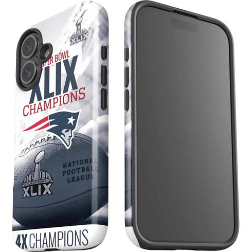 NFL New England Patriots Super Bowl Champs iPhone 16 Plus Impact Case