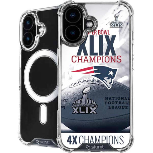NFL New England Patriots Super Bowl Champs iPhone 16 Plus MagSafe Case