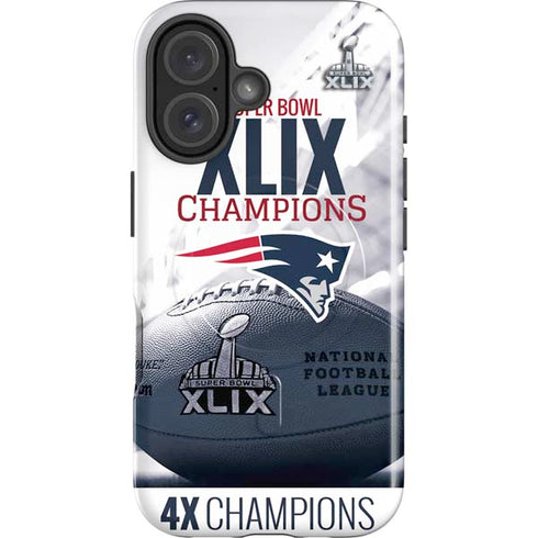 NFL New England Patriots Super Bowl Champs iPhone 16 Plus Magsafe Impact Case