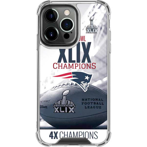 NFL New England Patriots Super Bowl Champs iPhone 16 Pro Clear Case