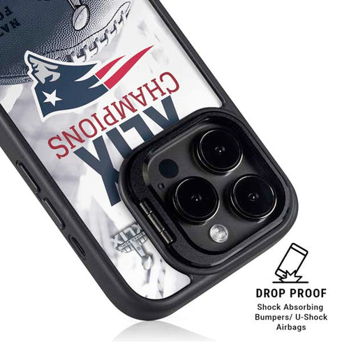 NFL New England Patriots Super Bowl Champs iPhone 16 Pro Kickstand Case