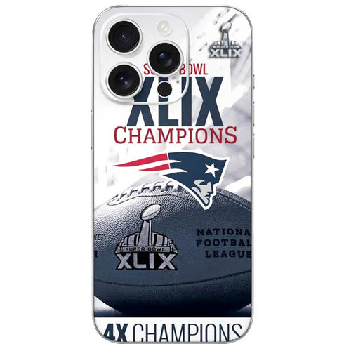 NFL New England Patriots Super Bowl Champs iPhone 16 Pro Skin