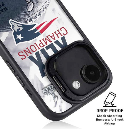 NFL New England Patriots Super Bowl Champs iPhone 16e Kickstand Case