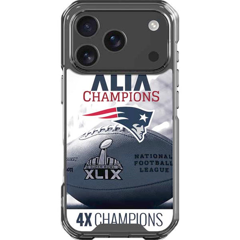 NFL New England Patriots Super Bowl Champs iPhone 18 Pro Clear Case