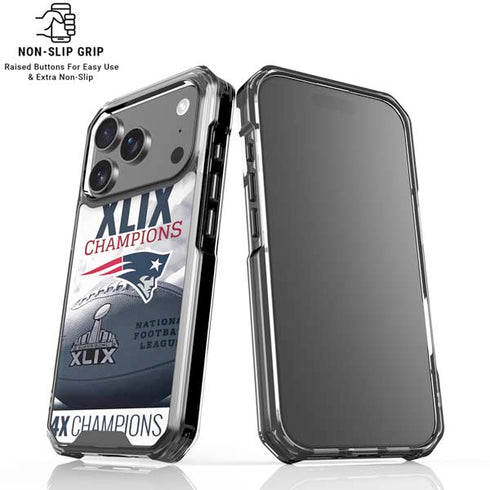 NFL New England Patriots Super Bowl Champs iPhone 18 Pro Clear Case