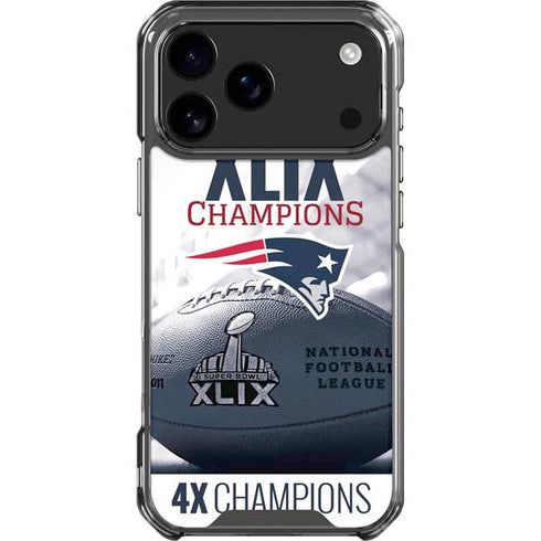 NFL New England Patriots Super Bowl Champs iPhone 18 Pro Max Clear Case