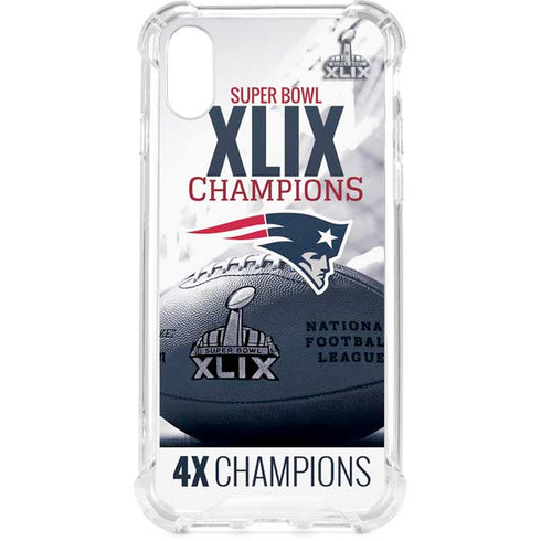 NFL New England Patriots Super Bowl Champs iPhone XS Clear Case