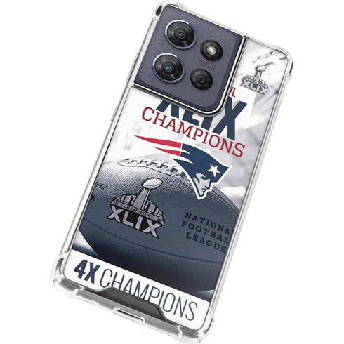 NFL New England Patriots Super Bowl Champs Moto G Play 5G (2025) Clear Case