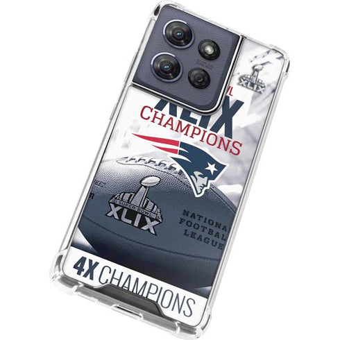 NFL New England Patriots Super Bowl Champs Moto G Power 5G (2025) Clear Case