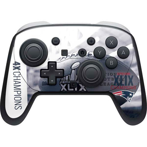 NFL New England Patriots Super Bowl Champs Nintendo Switch 2 (2025) Pro Controller Skin