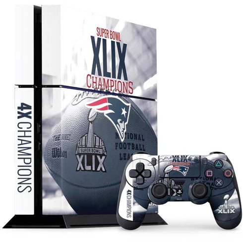 NFL New England Patriots Super Bowl Champs PS4 Console and Controller Bundle Skin