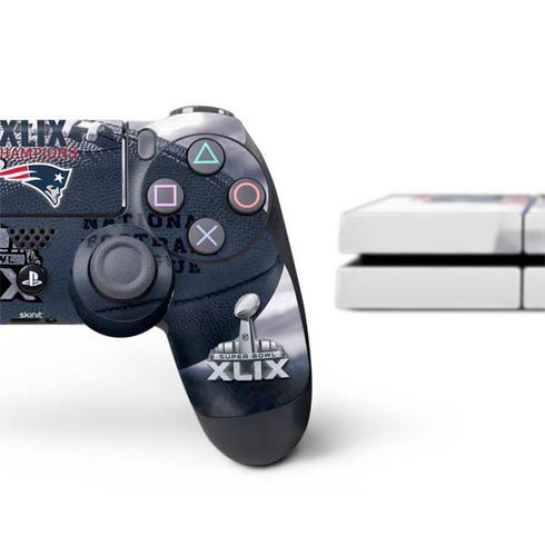 NFL New England Patriots Super Bowl Champs PS4 Console and Controller Bundle Skin