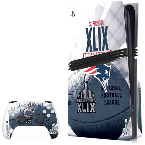 NFL New England Patriots Super Bowl Champs PS5 Pro Disk Bundle Skin