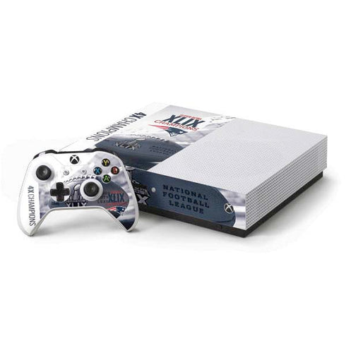 NFL New England Patriots Super Bowl Champs Xbox One S Console and Controller Bundle Skin