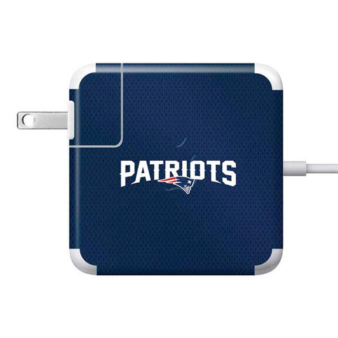 NFL New England Patriots Team Jersey 85W Power Adapter (15 and 17 inch MacBook Pro Charger) Skin