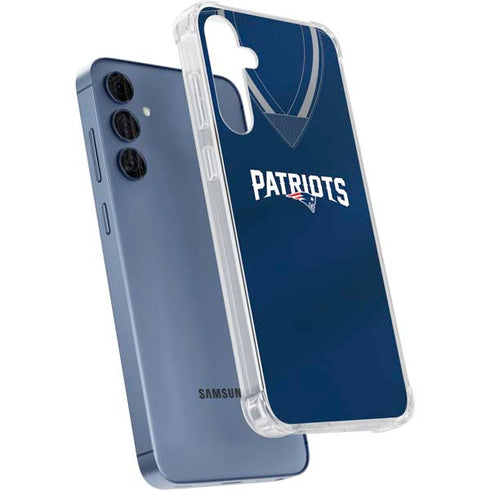 NFL New England Patriots Team Jersey Galaxy A35 5G Clear Case