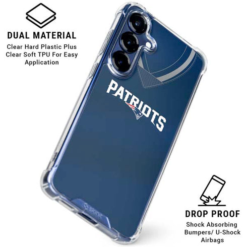 NFL New England Patriots Team Jersey Galaxy S25 Plus Clear Case