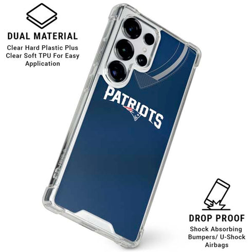 NFL New England Patriots Team Jersey Galaxy S25 Ultra Clear Case