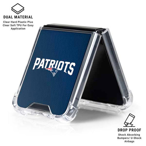 NFL New England Patriots Team Jersey Galaxy Z Flip6 Clear Case