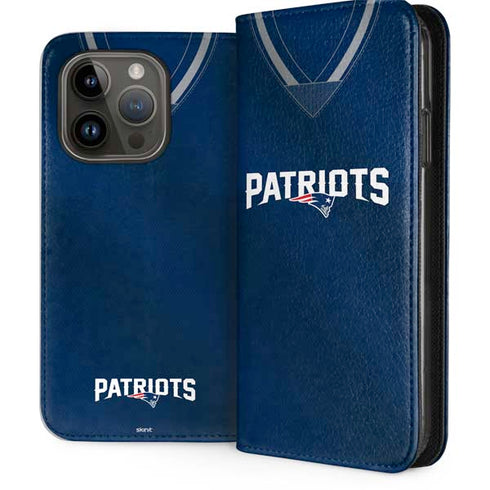 NFL New England Patriots Team Jersey iPhone 15 Pro Folio Case