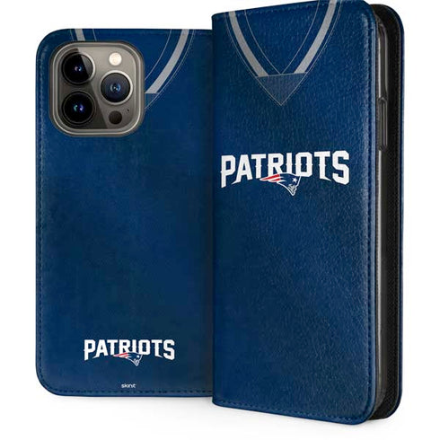 NFL New England Patriots Team Jersey iPhone 15 Pro Max Folio Case