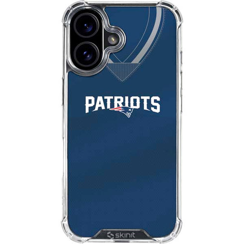 NFL New England Patriots Team Jersey iPhone 16 Plus Clear Case